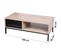 Table Basse Design Industriel Soho - L. 100 X H. 36 Cm - Noir