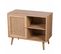 Meuble De Rangement En Cannage 2 Niches 1 Porte Pieds Scandinaves 80 X 39 X 66 Cm