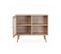 Meuble De Rangement En Cannage 2 Niches 1 Porte Pieds Scandinaves 80 X 39 X 66 Cm