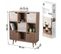 Bibliotheque Armoire De Rangement 9 Casiers Et 5 Portes 90l x 29l x 105h cm