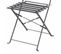 Chaise Pliable En Metal Gris Anthracite 42x46xh82cm