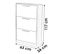 Meuble à Chaussure Design Bois Pratik - L. 63 X H. 117 Cm - Blanc