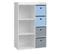 Armoire De Rangement Enfants Garçon 3 Niches 4 Tiroirs Bleu Gris Meuble De Ra