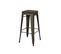 Tabouret De Bar Vintage Liv - H. 77 Cm - Gris Industriel