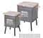 2 Tables D'appoint Design Industriel Loft - Gris