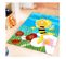 Tapis Enfant 95x133 Rectangle Tissé Bleu Maya Abeille A