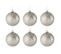 Lot De 6 Boules De Noël "brillant" 8cm Argent