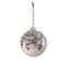 Lot De 4 Boules De Noël Design "plumes" 10cm Gris