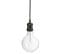 Lampe Suspension Design "soquet" 10cm Noir