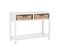 Console En Bois et 2 Paniers "tonnin" 110cm Blanc