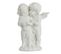 Statuette Déco "ange Calin" 23cm Blanc