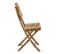 Chaise Pliable Design "bambou" 98cm Naturel