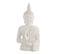 Statue Déco "bouddha Zen" 124cm Blanc