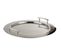 Plateau Rond En Acier "2 Anses" 45cm Argent