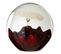 Presse-papier En Verre "bulles Chic" 12cm Rouge