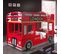 Lit Superposé Enfant Bus "londres" 90x200cm Rouge