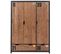 Armoire 3 Portes "alex" 200cm Marron et Noir