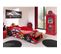 Pack - Lit Enfant Voiture "race" et Armoire 1 Porte "pompe à Essence" Rouge