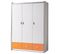 Armoire 3 Portes "bonny" 202cm Orange