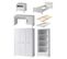 Erik  Lit Simple 90x200 + Sommier + Chevet + Bureau + Armoire + Bibliothèque + Lit Gigogne