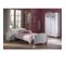 Pack - Lit Enfant, Sommier, Chevet et Armoire "amori" 90x200cm Blanc