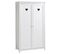 Pack - Lit Enfant, Sommier, Chevet et Armoire "amori" 90x200cm Blanc