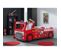Pack - Lit Enfant Et Matelas "camion De Pompier" 90x200cm Rouge