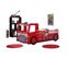 Pack - Lit Enfant et Matelas "camion De Pompier" 90x200cm Rouge