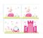 Pack - Lit Enfant, Tente, 3 Pochettes et Tunnel "pino Princesse" Blanc