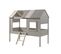 Pack - Lit Cabane Enfant et Sommier "charlotte" 90x200cm Beige