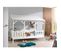 Pack - Lit Cabane Enfant et Sommier "housebed Iii" 90x200cm Blanc