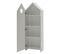 Pack - Lit Cabane Enfant et Armoire "casami" Blanc et Gris