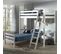 Pack - Lit Mezzanine Enfant et Lit Simple "pino" 90x200cm Blanc