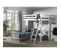 Pack - Lit Mezzanine Enfant et Lit Simple "pino" 90x200cm Blanc