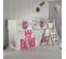 Lit Enfant Tente et 3 Pochettes "scott Princesse" 90x200cm Blanc