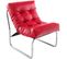 Fauteuil Design "clip" 76cm Rouge