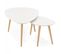 Lot De 2 Tables Gigognes "rauma" 116cm Blanc