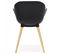 Fauteuil Design "pikat" 84cm Noir et Naturel