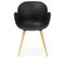 Fauteuil Design "pikat" 84cm Noir et Naturel