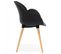 Fauteuil Design "pikat" 84cm Noir et Naturel