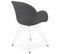 Fauteuil Design "syndra" 85cm Gris Foncé