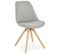 Chaise Scandinave "yolanda" 82cm Gris et Naturel