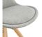 Chaise Scandinave "yolanda" 82cm Gris et Naturel