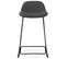 Tabouret De Bar Design "sochi" 85cm Gris Foncé et Noir