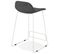 Tabouret De Bar Design "sochi" 85cm Gris Foncé et Blanc