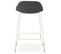 Tabouret De Bar Design "sochi" 85cm Gris Foncé et Blanc