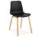 Chaise Design "sparkling" 81cm Noir et Naturel