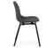 Chaise Design En Tissu "tikel" 81cm Gris Foncé et Noir