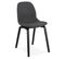 Chaise Design En Tissu "tikel" 81cm Gris Foncé et Noir