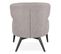 Fauteuil Design Lounge "hera" 72cm Gris et Noir